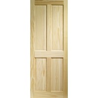 Xl Victorian 4 Panel Clear Pine Door