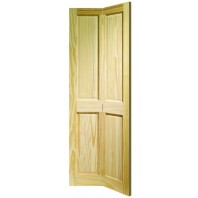 Xl Victorian 4 Panel Clear Pine Bi-Fold Door 