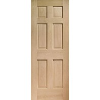 Xl Colonial Oak 6 Panel With Non Raised Mouldings