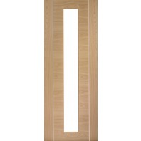 XL Forli Pre-Finished Oak Door with Clear Glass