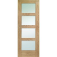 XL Shaker 4  Panel Oak with clear glass